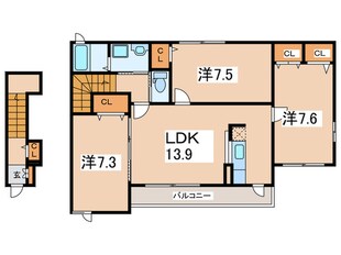 フェアルージュMKの物件間取画像